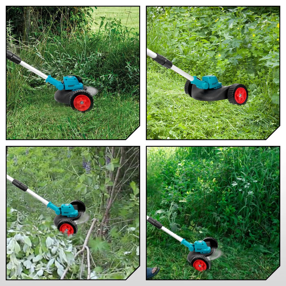 YOFIDRA 1500W Electric Lawn Mower 12000RPM Grass Trimmer Rechargeable Adjustable Garden Cutter Tool For Makita Battery Pin