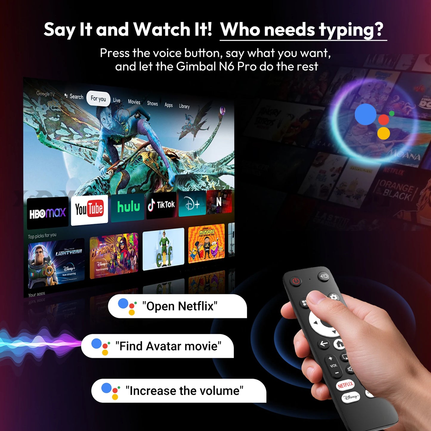 XGODY N6 Pro Netflix Officially 4K Projector Voice Control Smart Android TV Whale OS 32GB ROM for Outdoor Movie Home Theater