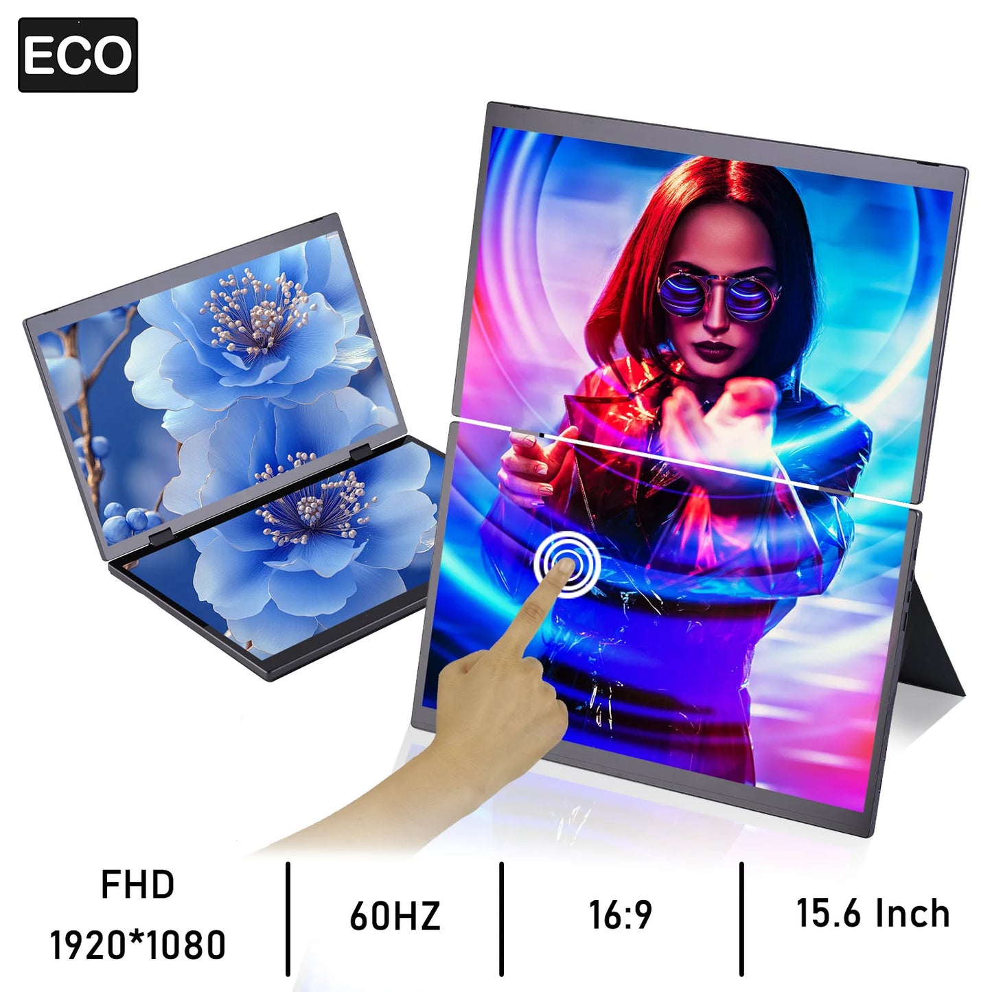 14/15.6/18.5 Inch Portable Monitor For PC/Phone/PS4/PS5/Switch1/Switch2/Xbox 16:9 16:10 IPS FHD Screen Ship To US