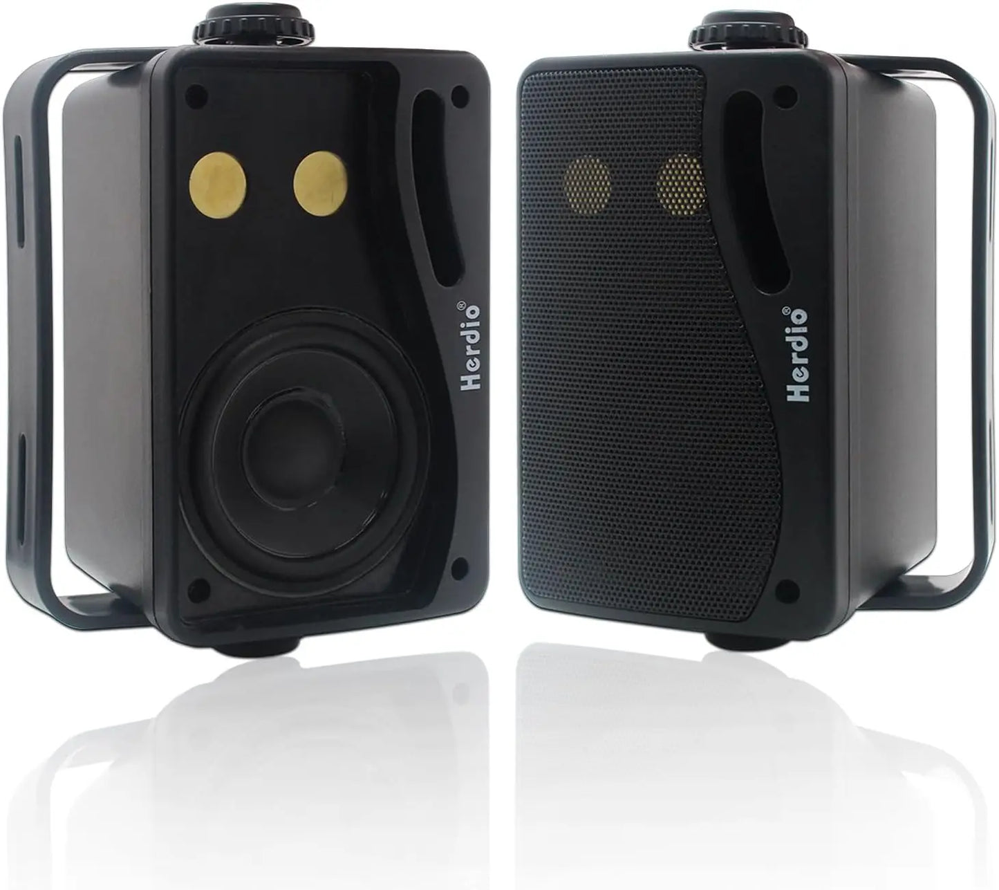 Herdio 3.5'' 2PCS Passive Outdoor Speakers Wired Waterproof 200W 3 Way Premium Mountable Wall Mount Speakers With Superior Sound