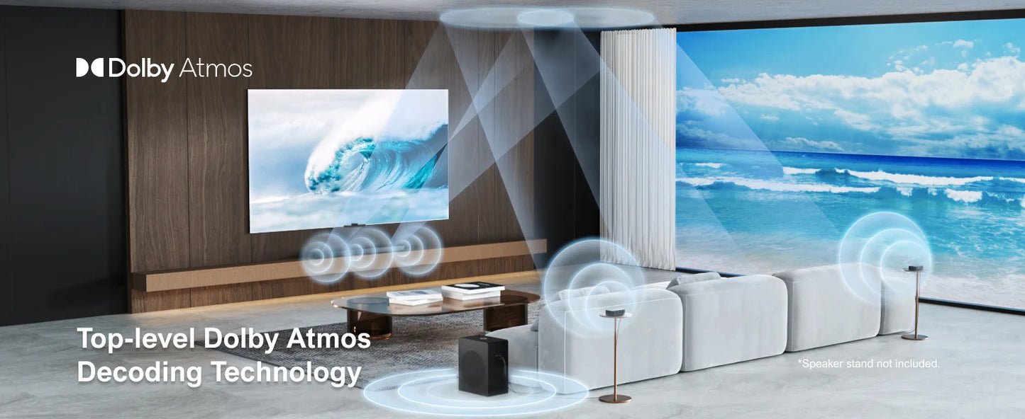 ULTIMEA 520W 5.1.2 Soundbar with Dolby Atmos for Smart TV,4K HDR Pass-through,Home Theater Wireless Bluetooth Soundbar Speakers