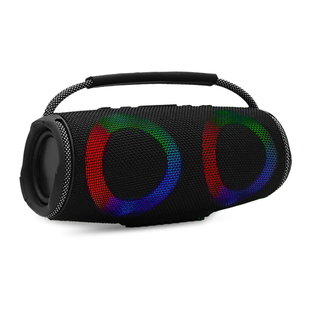 Powerful Bluetooth Speaker LED Light Portable Outdoor Speakers Dual 4'' Subwoofer Sound Box Support