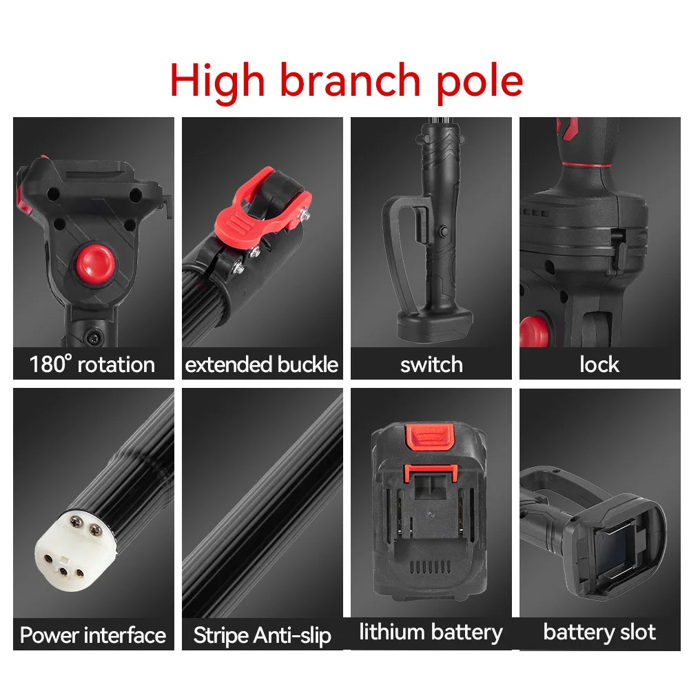 ONEVAN 3in1 Electric High Branch Saw 20000RPM Cordless Telescoping High Pruning Shear Garden Power Tool For Makita Battery Pin