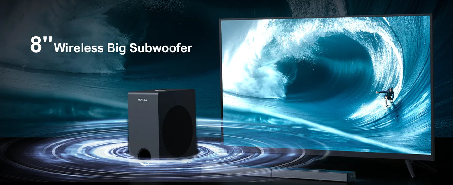ULTIMEA 520W 5.1.2 Soundbar with Dolby Atmos for Smart TV,4K HDR Pass-through,Home Theater Wireless Bluetooth Soundbar Speakers