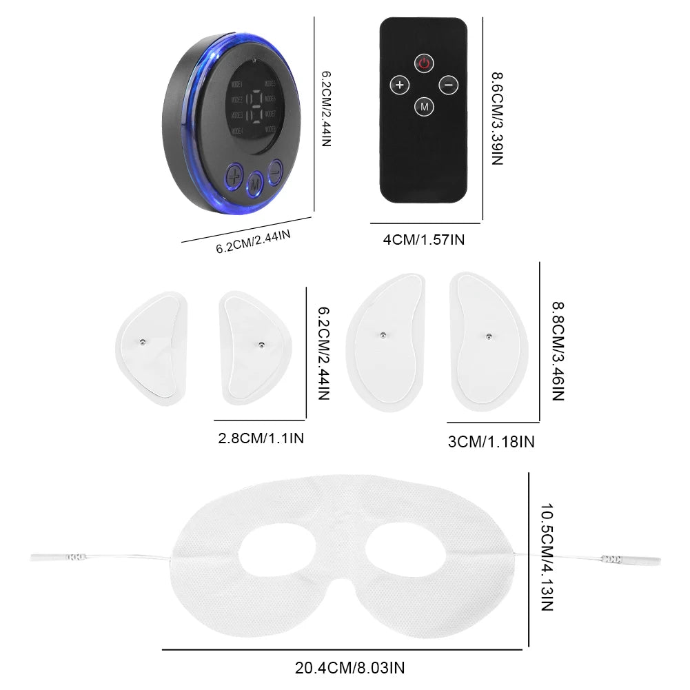 EMS Facial Massager Facial Lifting Device Anti-Wrinkle Anti-Aging Beauty Device USB Charging 8 Modes 19 Levels for Neck Face