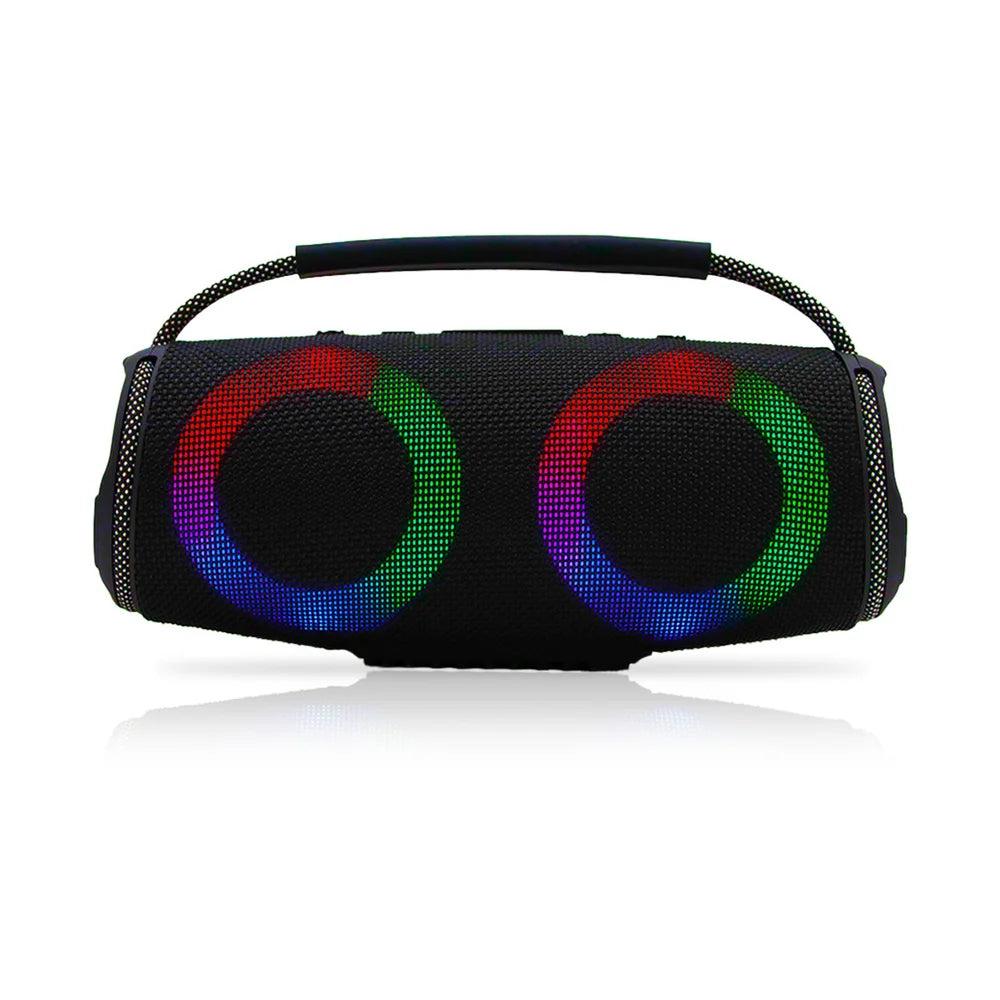 Powerful Bluetooth Speaker LED Light Portable Outdoor Speakers Dual 4'' Subwoofer Sound Box Support