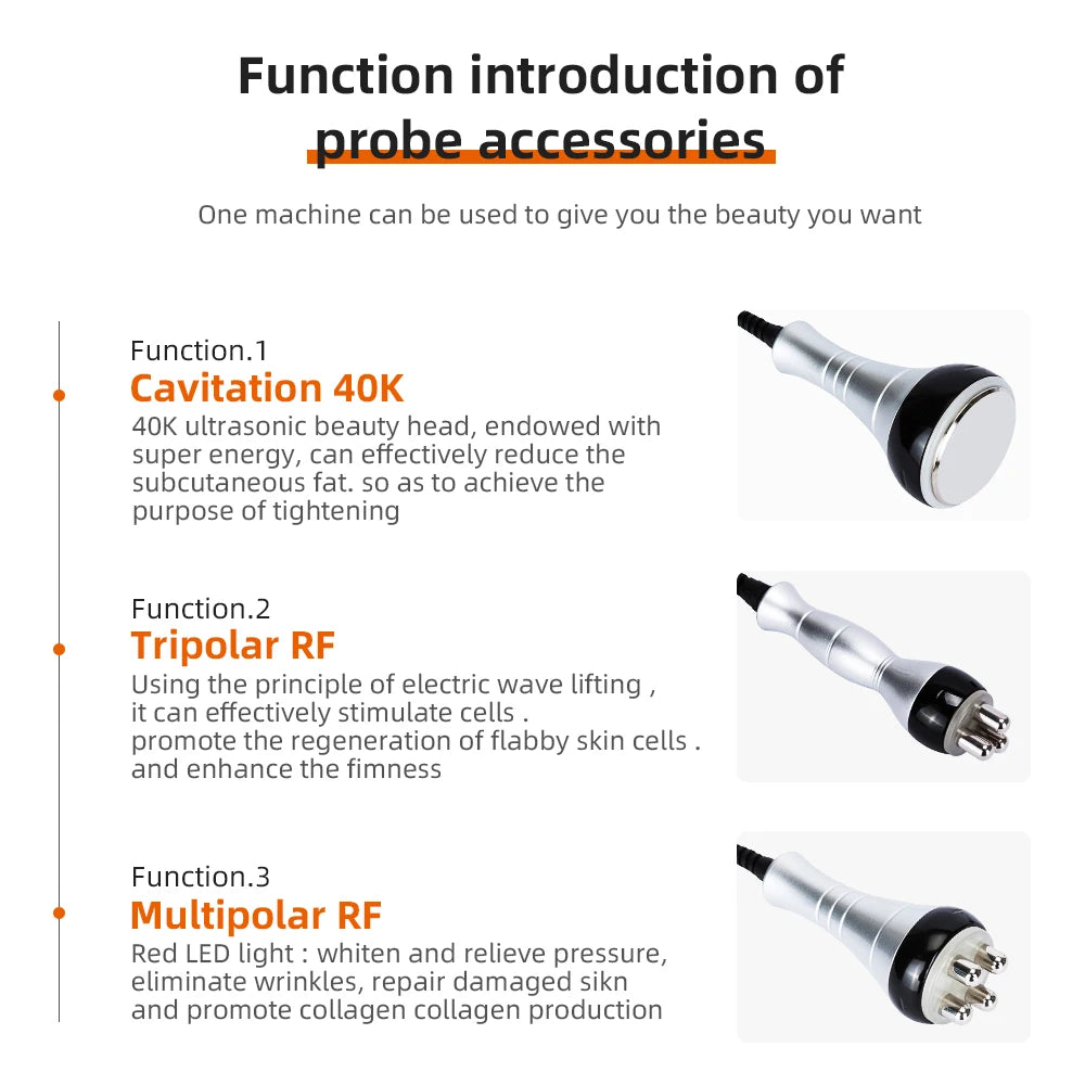 3/4-in-1 40K Body Slimming Massager Cavitation Machine Multi-Functional Device Face Body Tightening Lifting  Beauty Salon